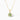 Green Sapphire Halo Pendant Necklace