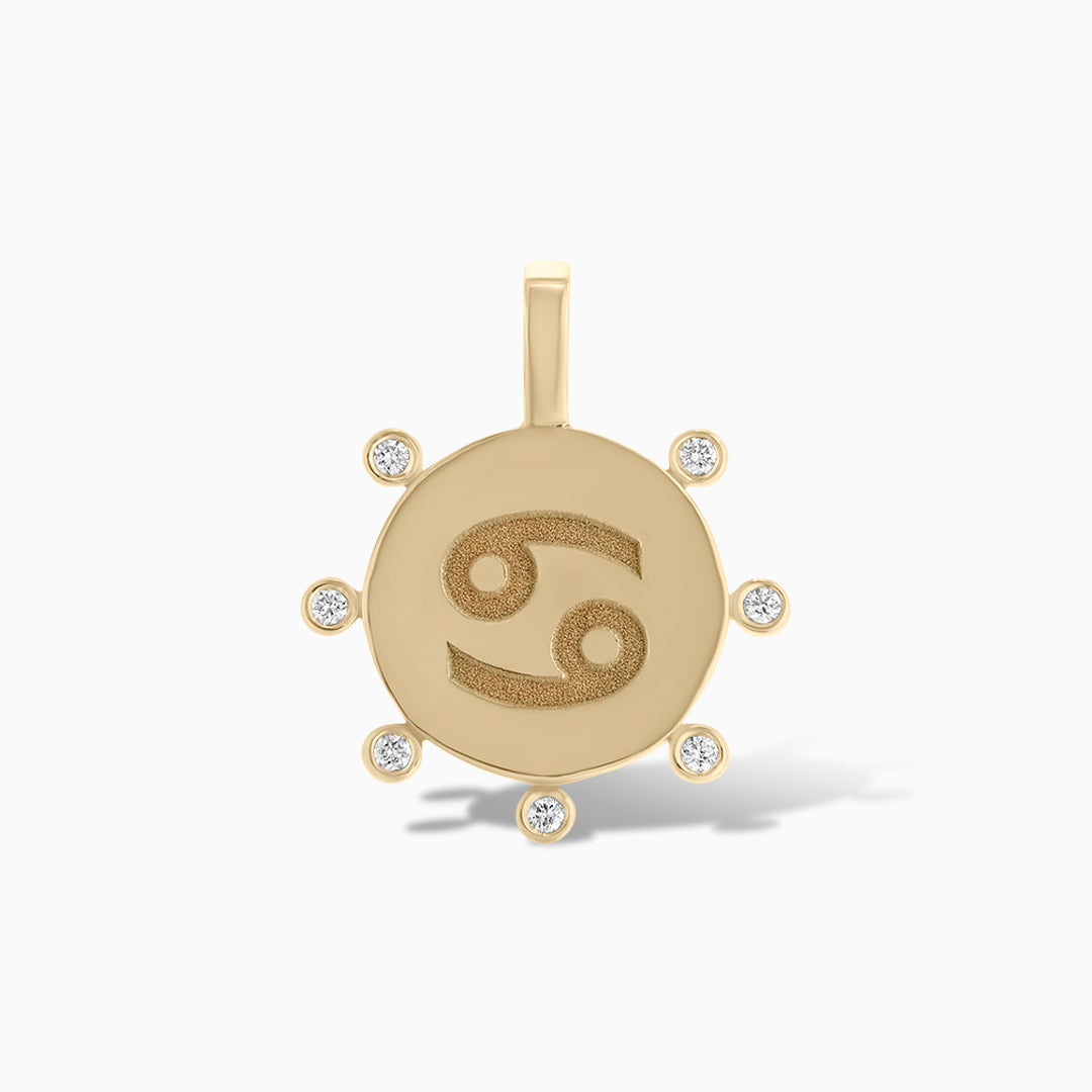 18k Gold Cancer Pendant – Maidor Jewelry