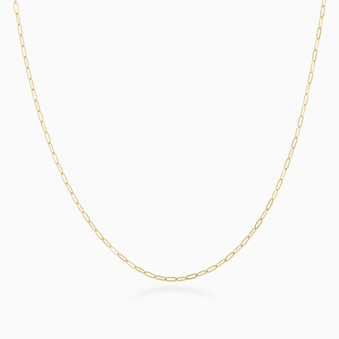 18k Gold Mini Paperclip Chain – Maidor Jewelry